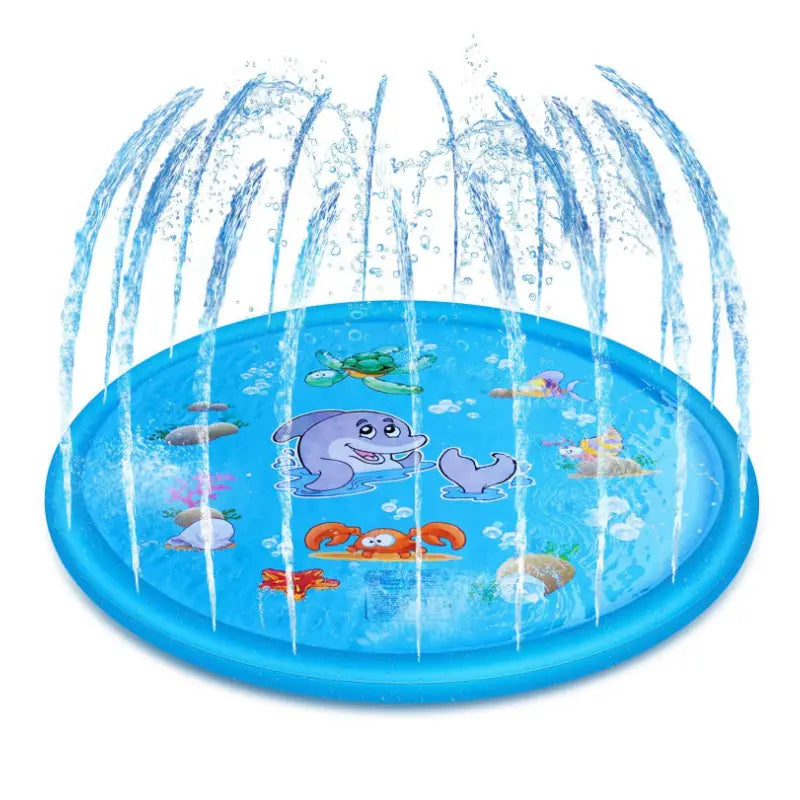 Children’s lawn water spray game mat