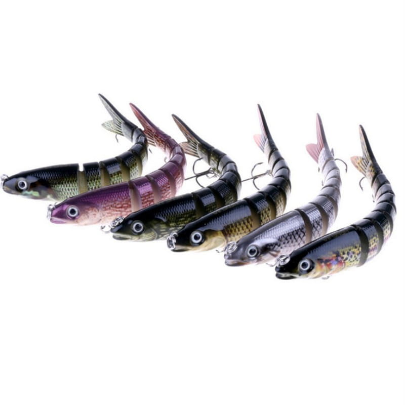 Pike fishing lures artificial multi jointed sections hard bait trolling pike carp fishing tools