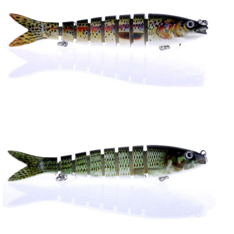 Pike fishing lures artificial multi jointed sections hard bait trolling pike carp fishing tools