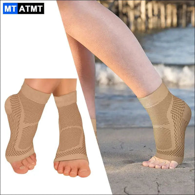 1pair ankle brace compression sleeve - relieves achilles tendonitis, joint pain. Plantar fasciitis