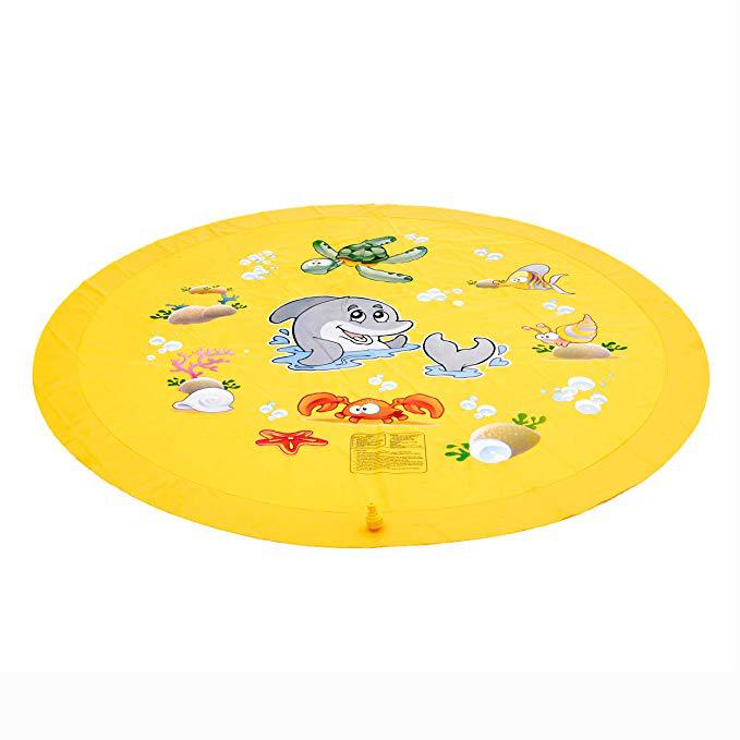 Children’s lawn water spray game mat