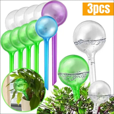 3pc automatic plant watering bulbs self watering globe balls water device drip irrigation system