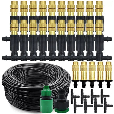 5m-30m outdoor misting cooling system with brass misting nozzles