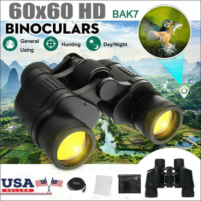 60x60 high power binoculars with coordinates portable telescope lowlight night vision for hunting