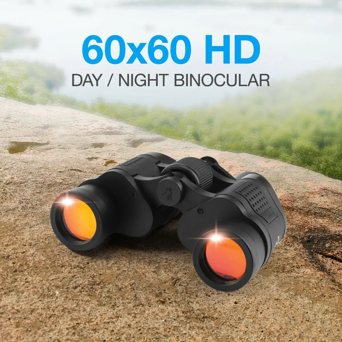 60x60 High Power Binoculars With Coordinates Portable Telescope LowLight Night Vision For Hunting Sports Travel