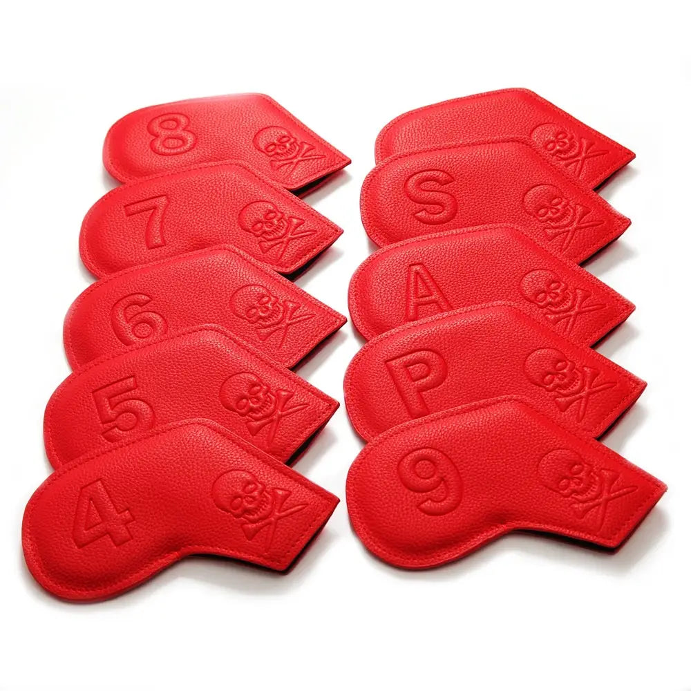 10pcs/set Golf Iron Headcover 3-9,P,S,A Club Head Cover Embroidery Number Case Sport Golf Training Equipment Accessories