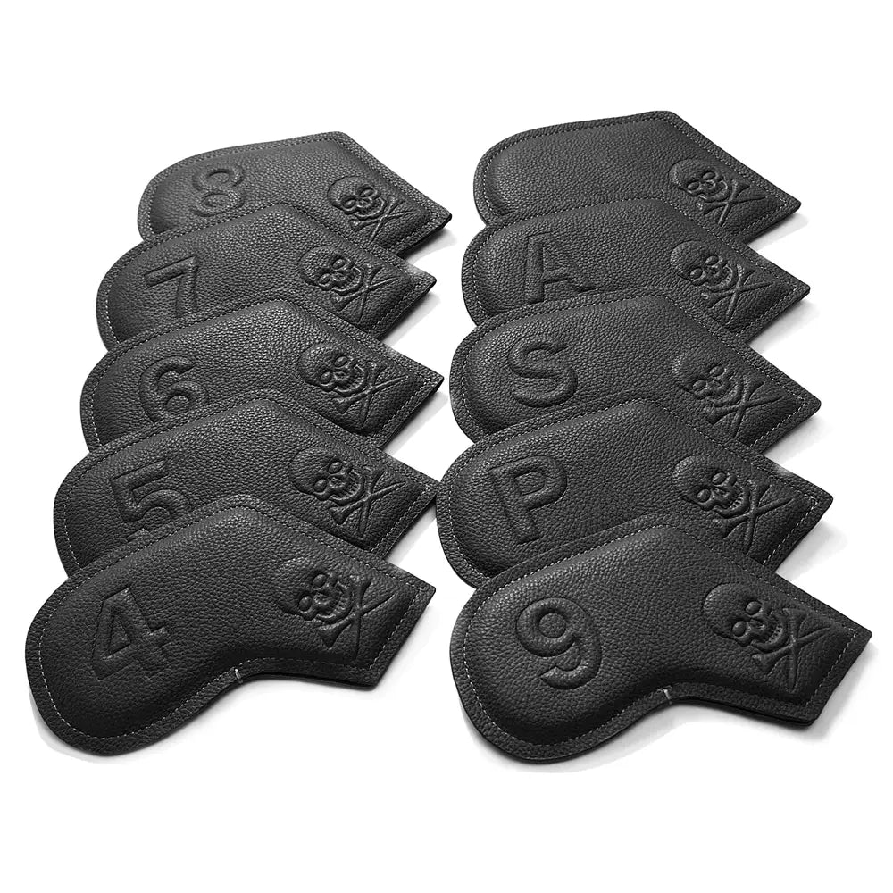 10pcs/set Golf Iron Headcover 3-9,P,S,A Club Head Cover Embroidery Number Case Sport Golf Training Equipment Accessories