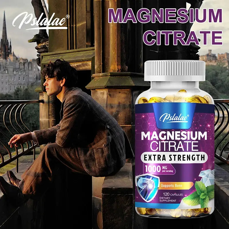 Magnesium Citrate 1000mg - Maximum Absorption for Muscle Nerve Bone and Heart Health - 120 Capsules