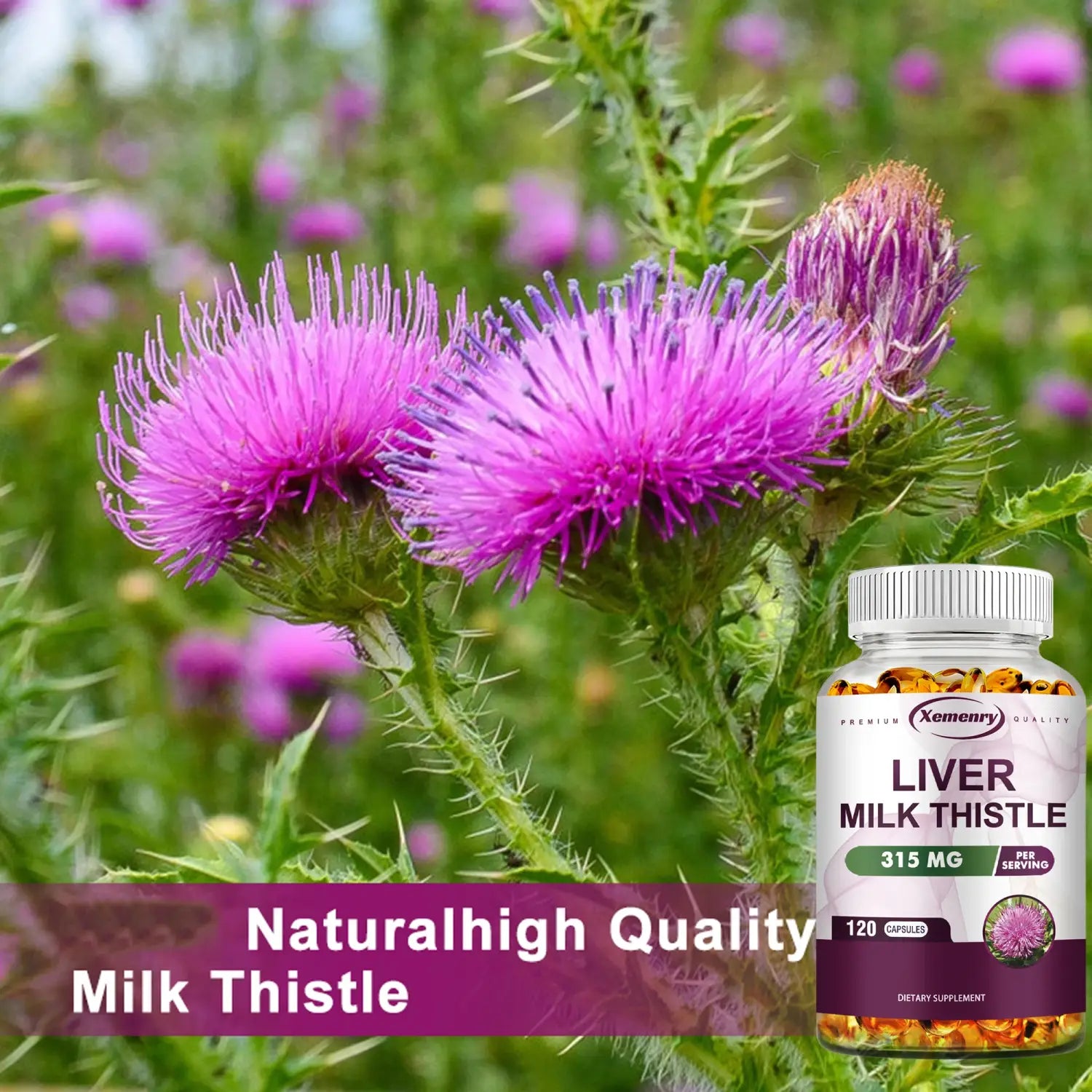 Milk Thistle Liver Capsules - Maintains Liver Health and Promotes Digestive Health Helping To Detoxify The Liver - 120