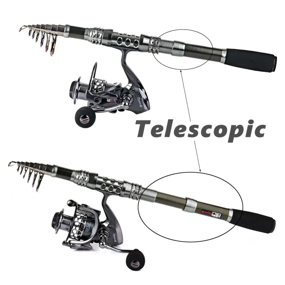 Sougayilang Telescopic Fishing Rod and Reel Combo - Lightweight Portable and Versatile