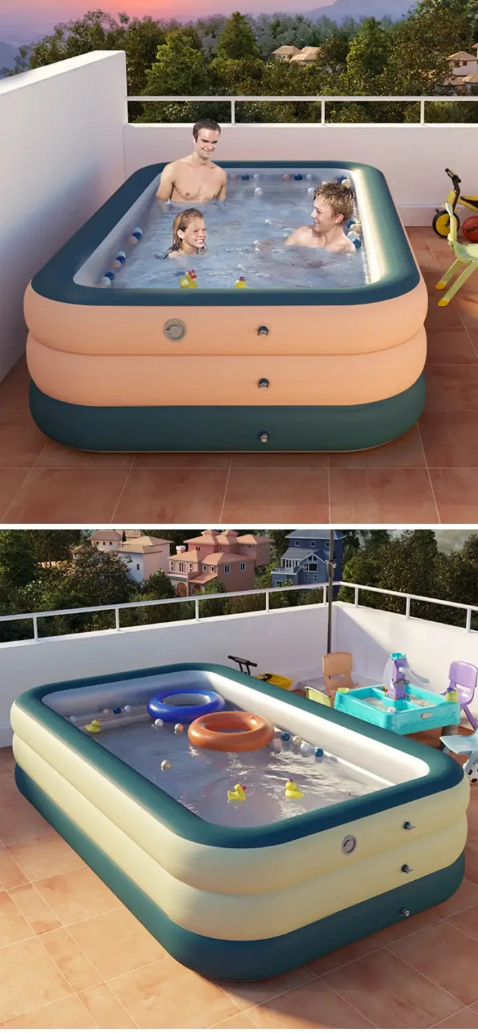 New Design Wireless Automatic Inflatable Swimming Pool Outdoor PVC Pool Children Household Swimming Pool