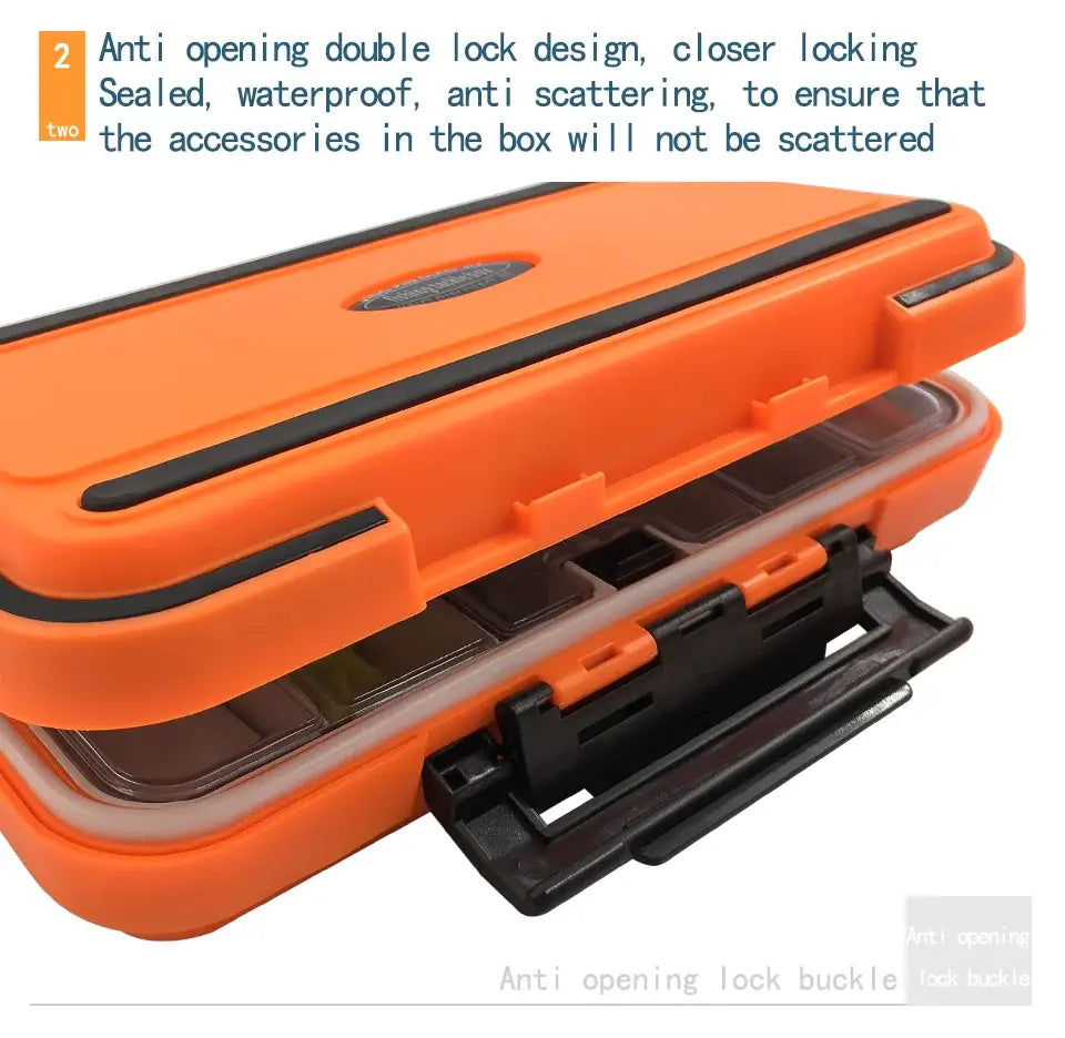 Fishing waterproof accessories box small road sub box fish hook storage box table fishing tools,