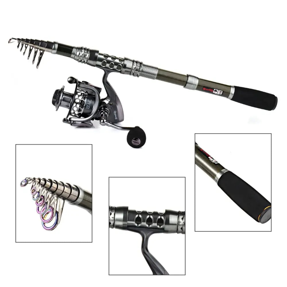 Sougayilang Telescopic Fishing Rod and Reel Combo - Lightweight Portable and Versatile