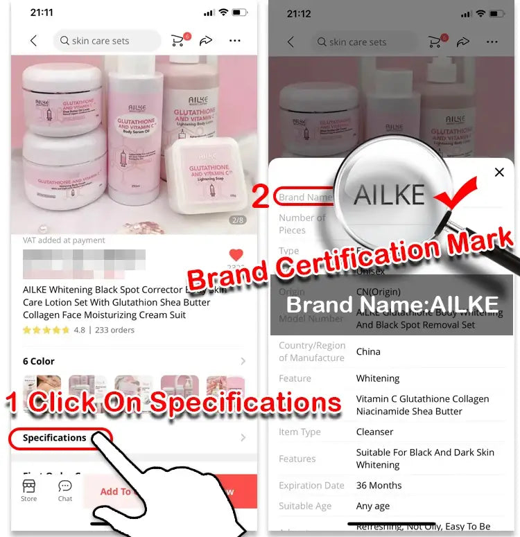 Ailke whitening cream with vitamin c and glutathione - moisturizing brightening and anti-aging