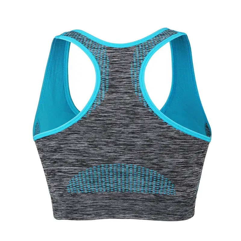 Shockproof Quick Dry Sports Bra Women Padded Gather Yoga Bra Push Up Gym Running Bra Seamless Workout Fitness Bra Top