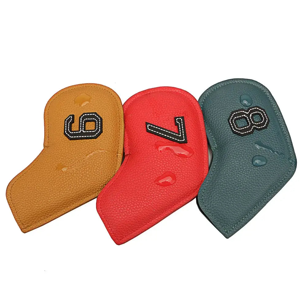 10pcs/set Golf Iron Headcover 3-9,P,S,A Club Head Cover Embroidery Number Case Sport Golf Training Equipment Accessories