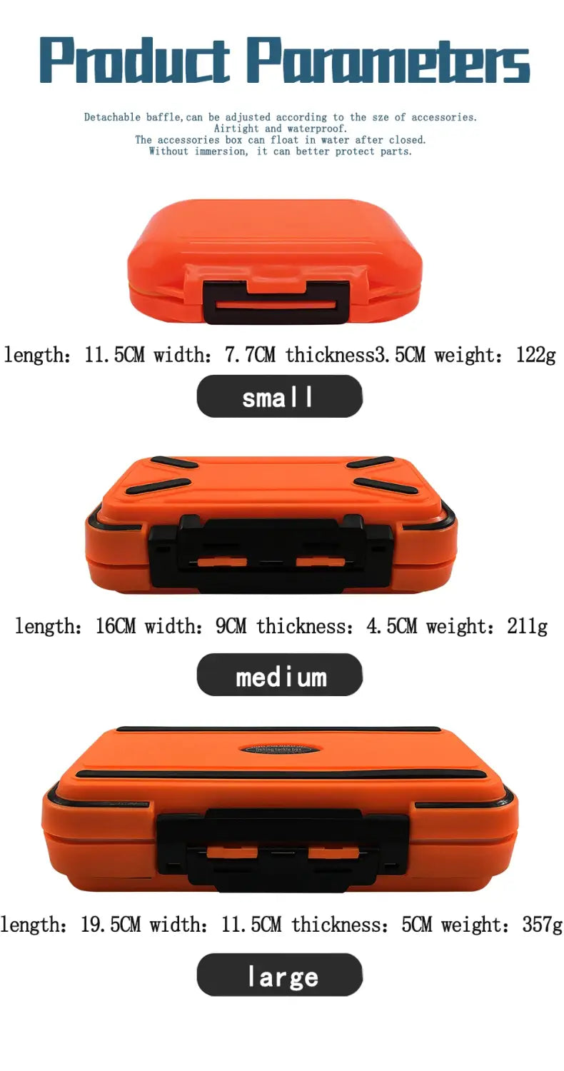 Fishing waterproof accessories box small road sub box fish hook storage box table fishing tools,