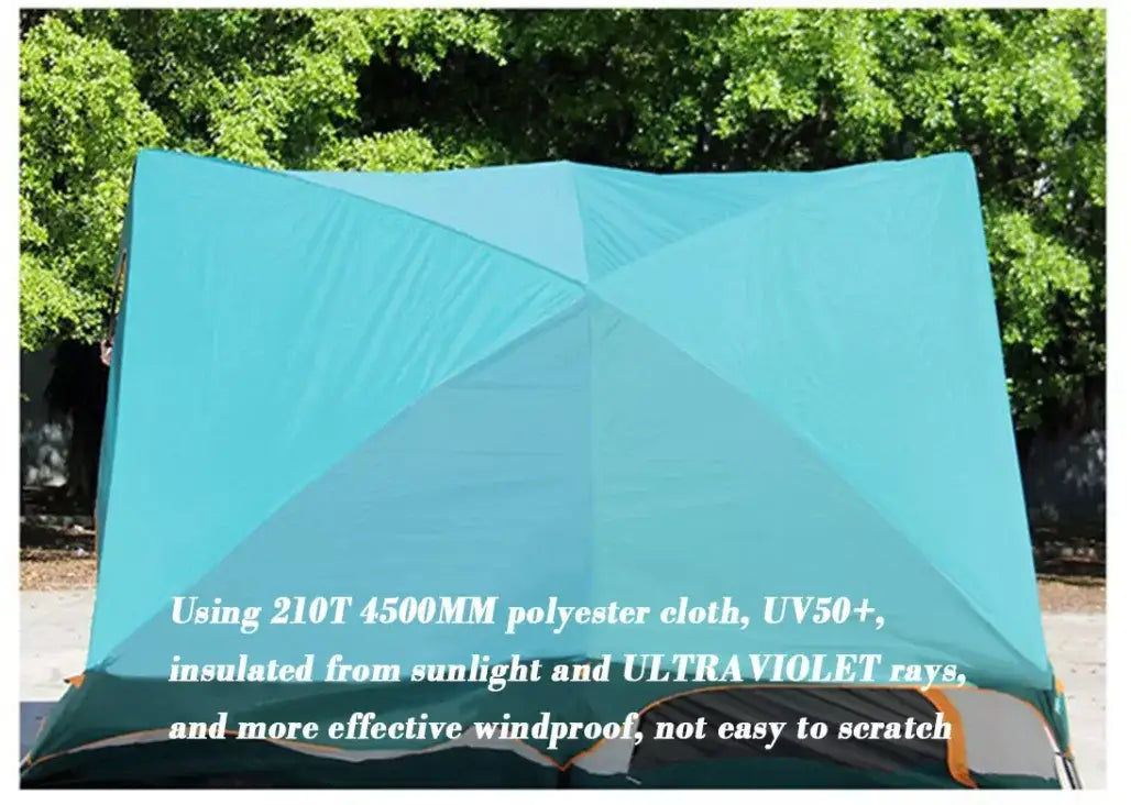 Hot sale 3-4 person Luxury Large Dome Family Waterproof double layer two rooms rainproof Outdoor Camping Tent