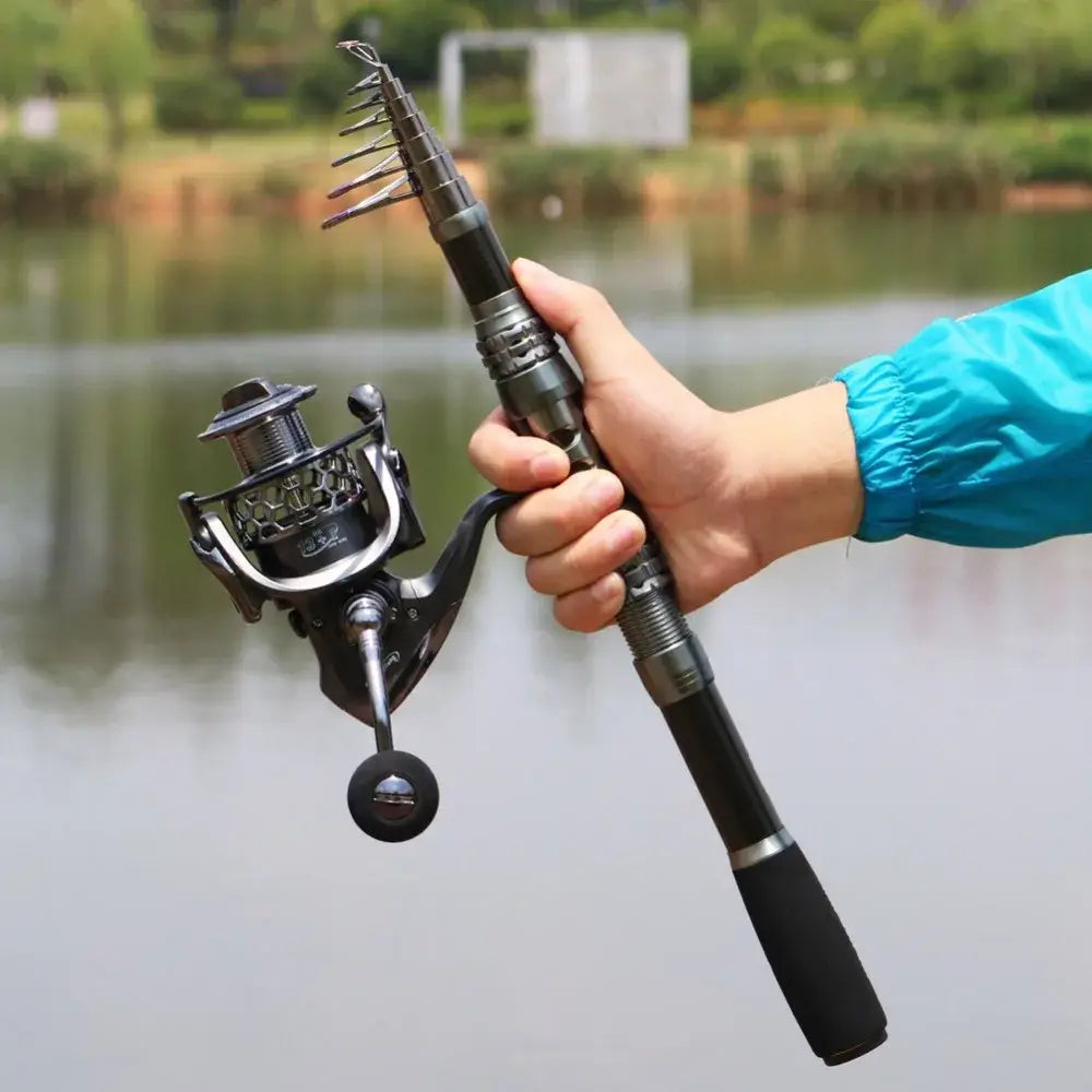 Sougayilang Telescopic Fishing Rod and Reel Combo - Lightweight Portable and Versatile