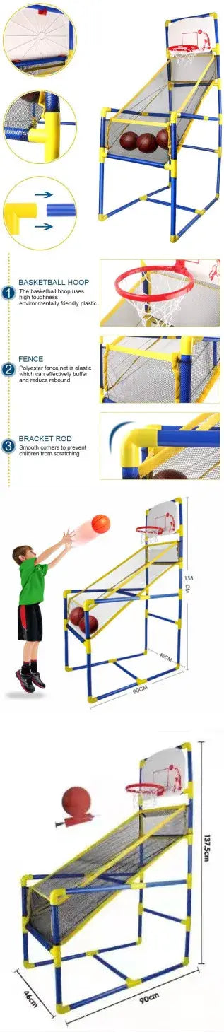 Basketball Stand Toy Indoor Basketball Game with Ball And Pump Kids Outdoor Play Sport Toys Family Interactive Ball