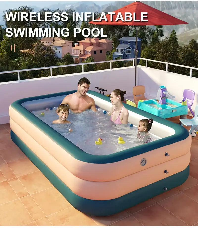 New Design Wireless Automatic Inflatable Swimming Pool Outdoor PVC Pool Children Household Swimming Pool