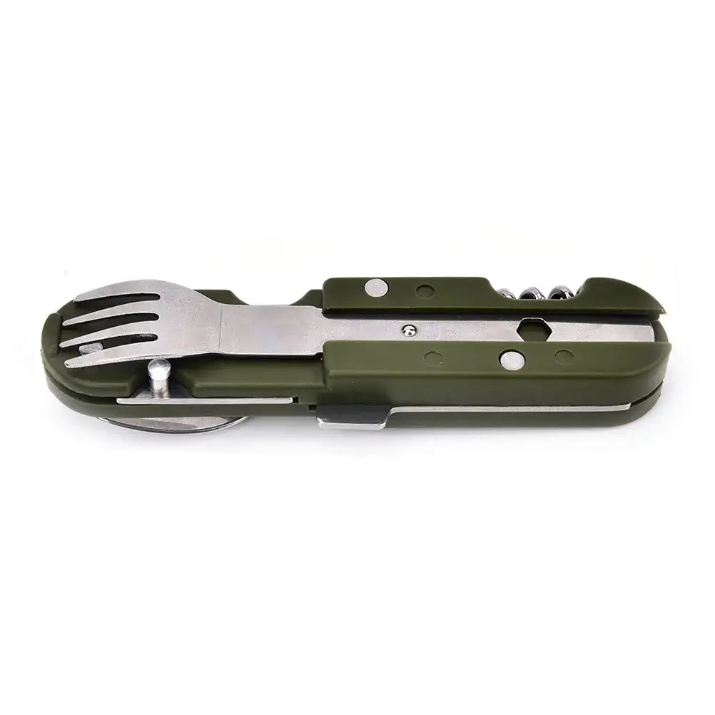 Camping Cutlery Stainless Steel Folding Knife Fork Spoon Portable Outdoor Tableware Camping Equipment