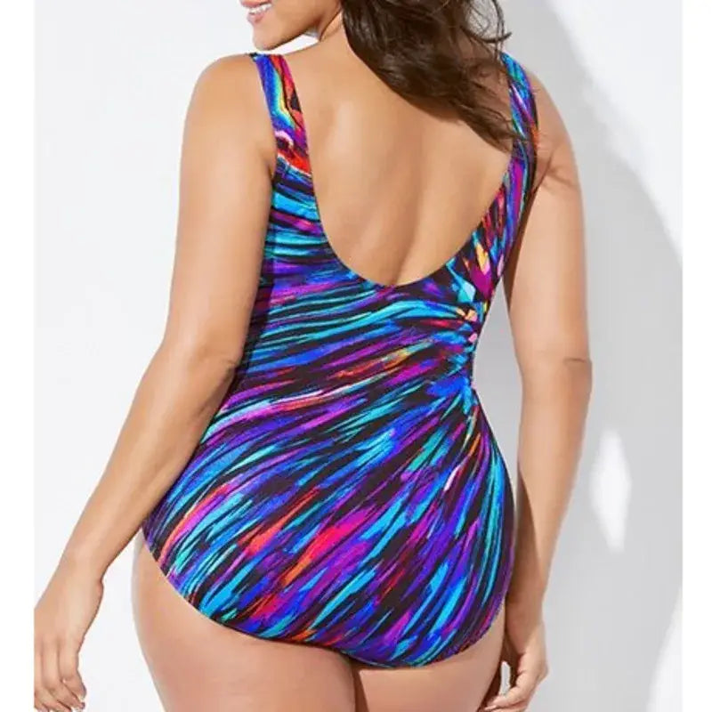 Sexy 5XL Large Size Closed Swimwear 2022 Push Up Bodysuit Women Plus Size Swimsuit One Piece Beachwear Female Bathing