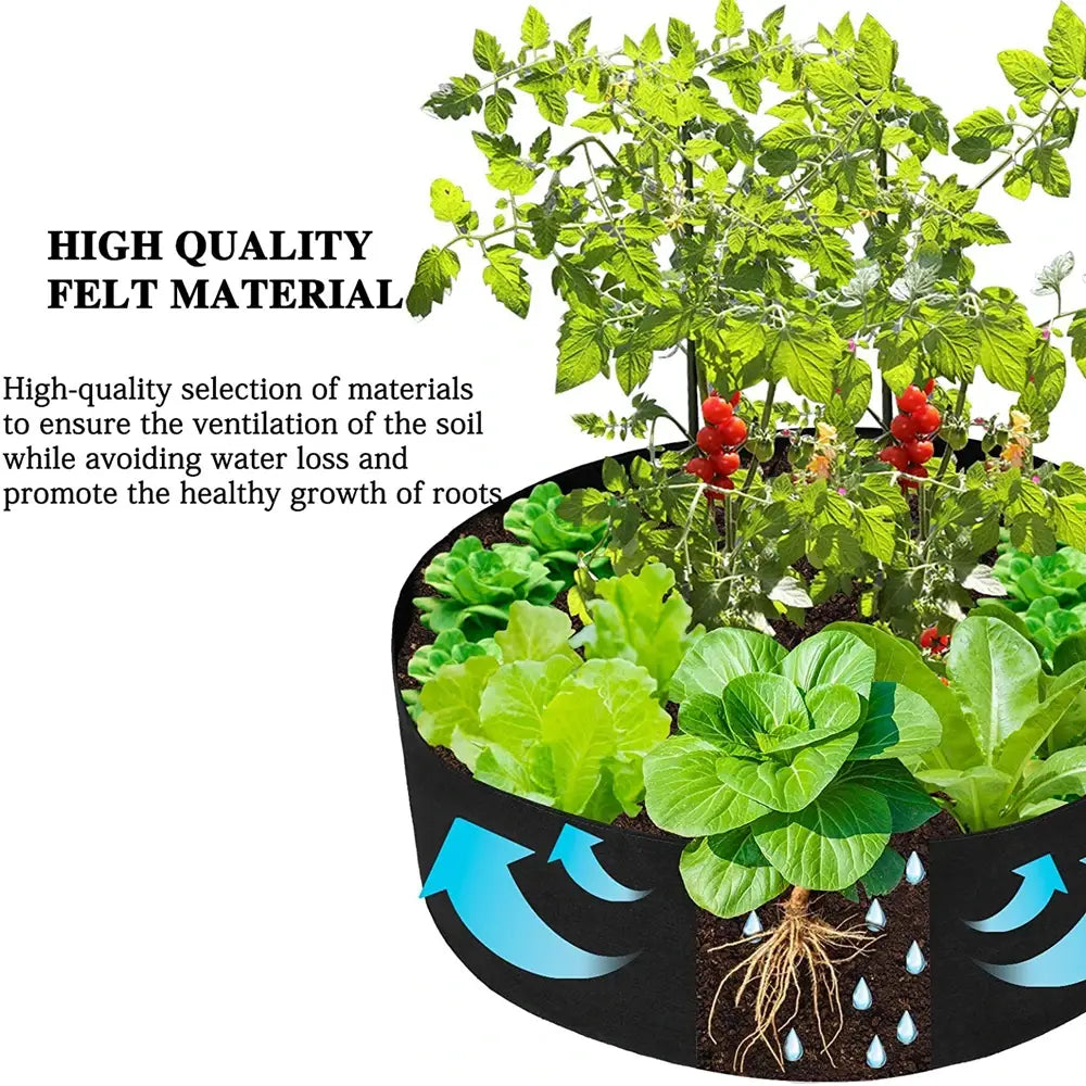 10/40/50/100 Gallons fabric garden raised bed round planting container grow bags fabric planter pot for plants nursery