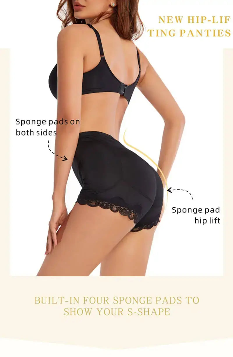 Shaping panties hip padded panty women push up fake ass flat tummy body shaper plus size shapewear