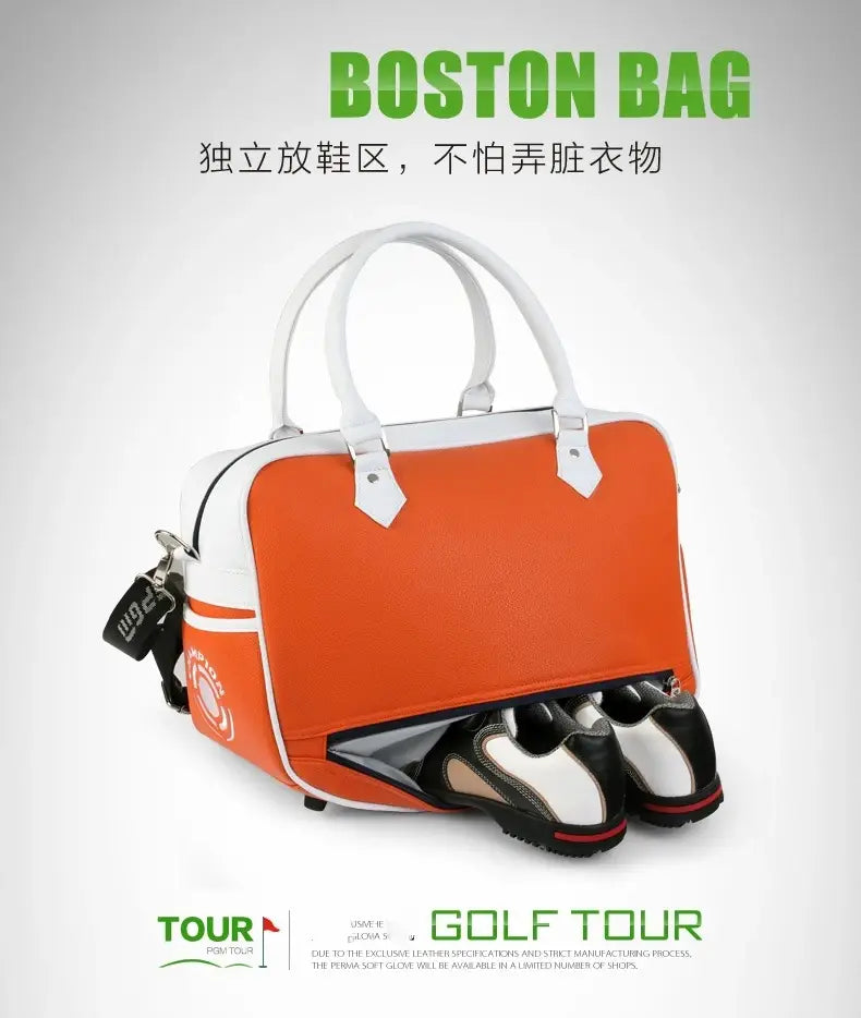 Professional Custom Waterproof PU Golf Shoe Boston Hand Bag