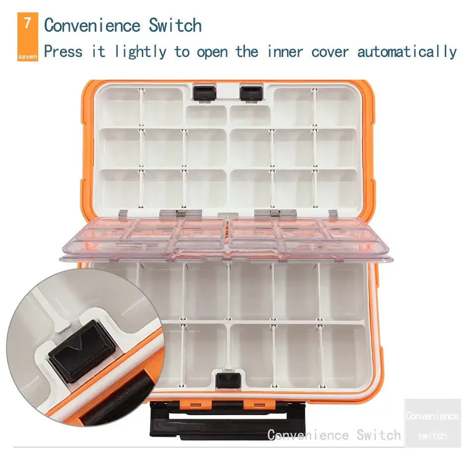 Fishing waterproof accessories box small road sub box fish hook storage box table fishing tools,