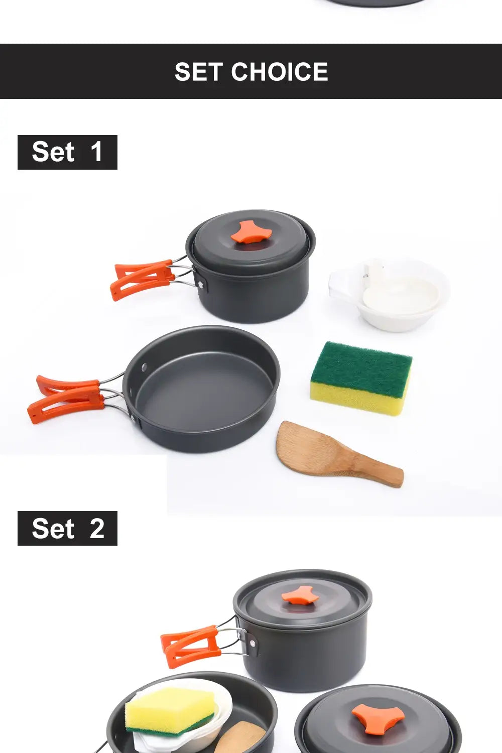 Widesea Camping Outdoor Cookware Set Tableware Cooking Cutlery Utensils Hiking Picnic Travel Equipment Tourist Cooker