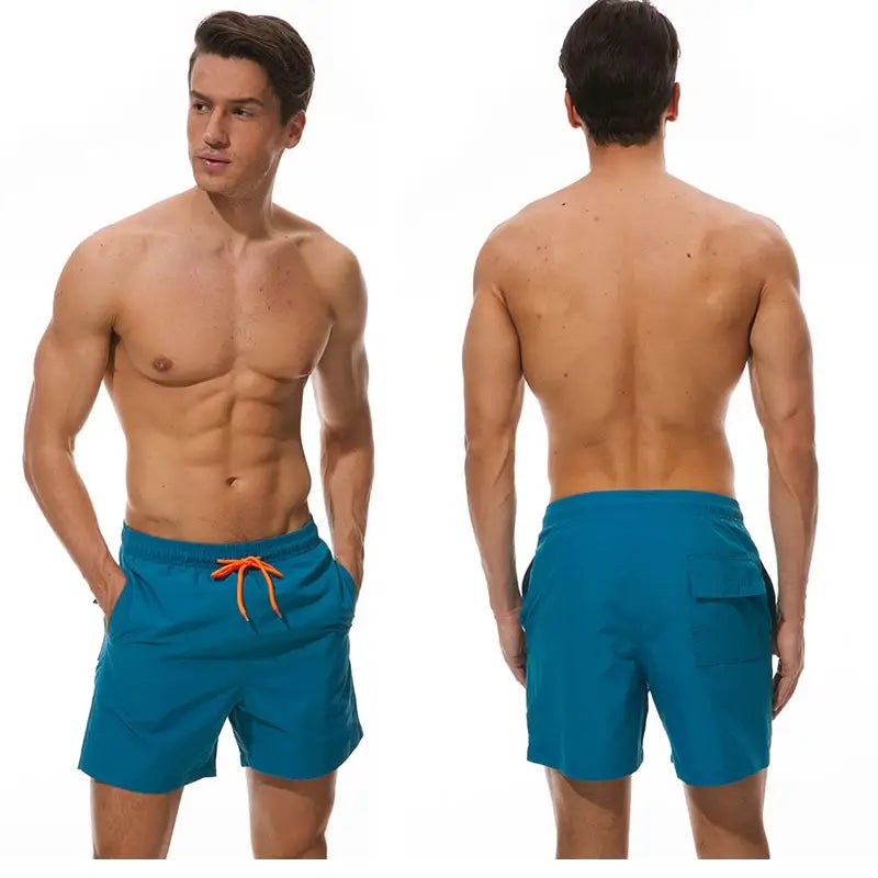 Swim Shorts for Men by ESCATCH - Quick Dry Solid Nylon Beach Board Shorts