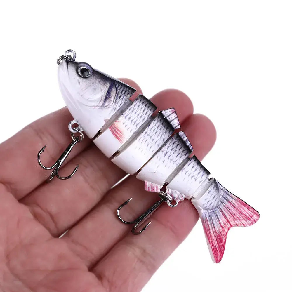 6 Pieces/set Fishing Lures Set With Box Multi Segments Jointed Hard Bait Wobblers Swimbait Crankbait Swim Bass For Pike