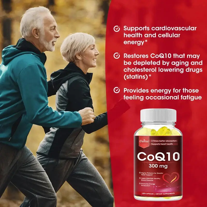 Coenzyme Q-10 300mg Antioxidant Supports Heart Cardiovascular Brain Health Balanced Energy Levels Endurance