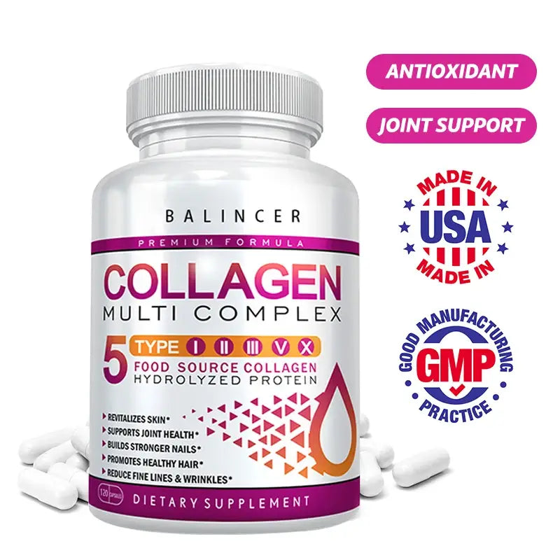 Collagen complex - for skin care reduce fine lines and wrinkles firm skin support hair joint