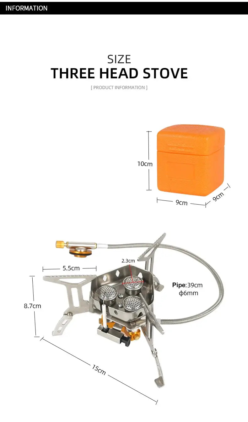 Outdoor Portable Three Head Stove