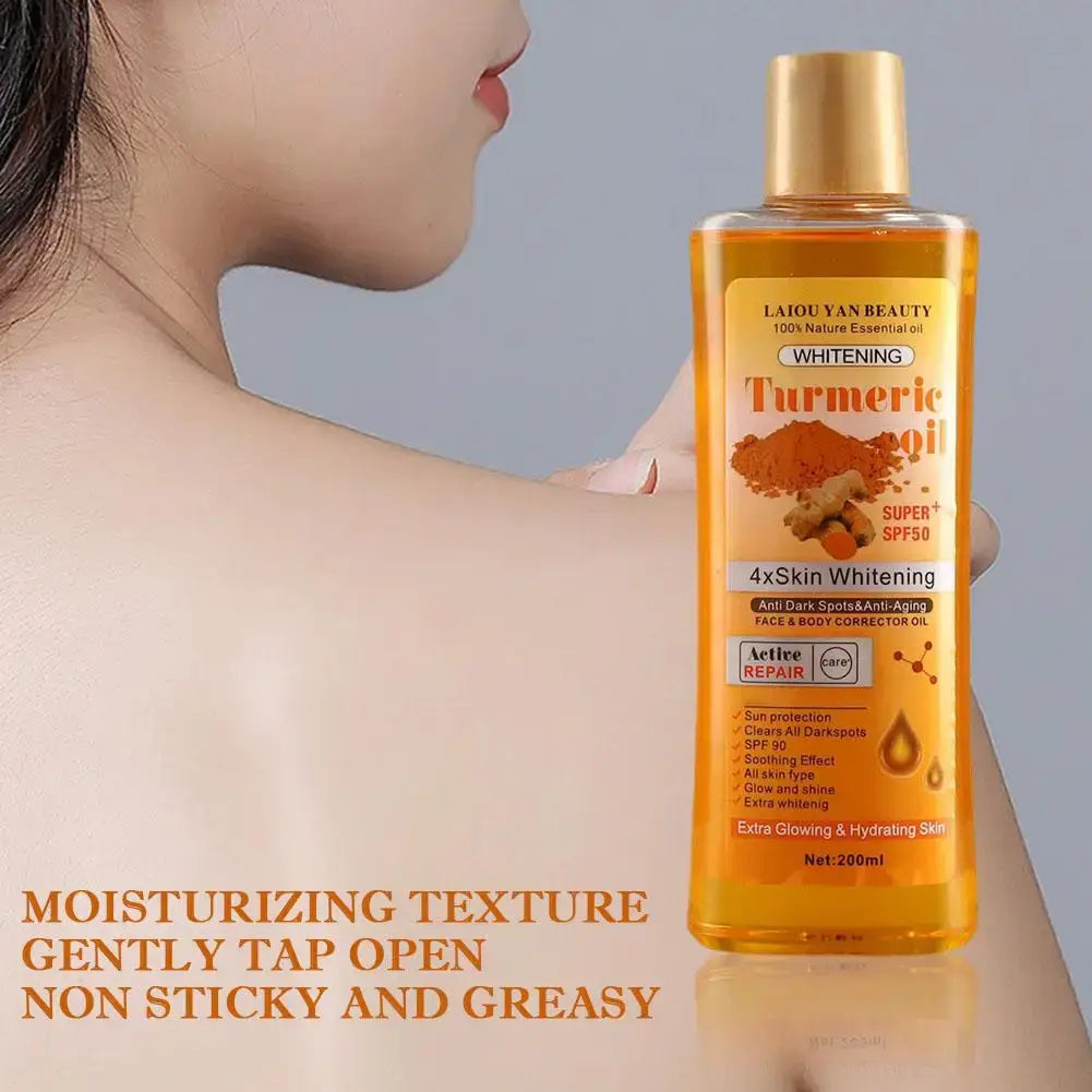 2pcs turmeric essential oil 400ml for face & body anti dark spots anti aging 100% natural oil skin