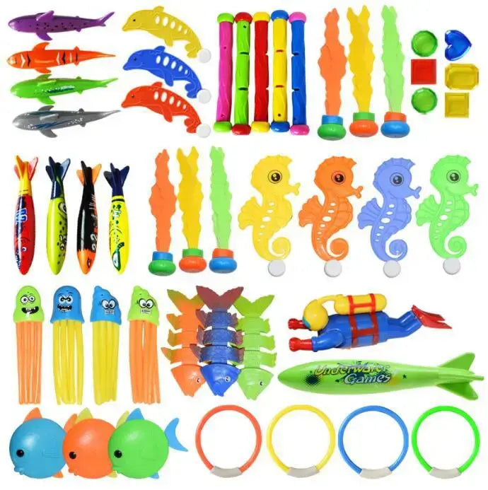 Summer Children Swimming Octopus Pool Diving Toys Water Sports Water Play Toys Diving Stick Gem Set Underwater Grabbing