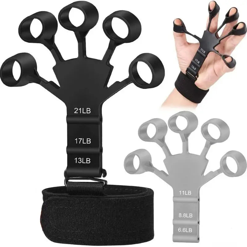 Silicone Gripster Grip Strengthener Finger Stretcher Hand Trainer - Improve Hand Strength and Grip with 1pcs Gym