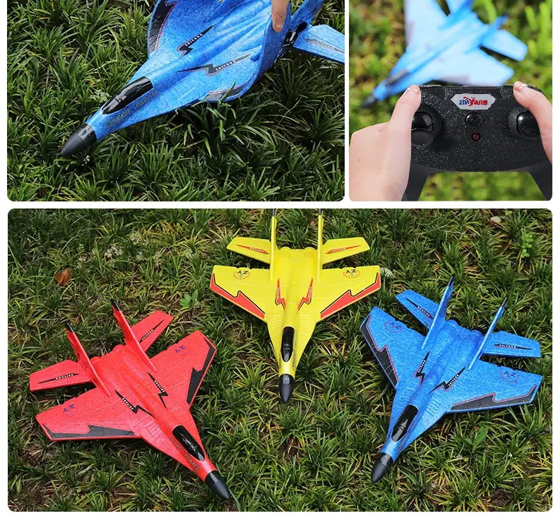 RC Plane SU35 2.4G With LED Lights Aircraft Remote Control Flying Model Glider Airplane SU57 EPP Foam Toys For Children