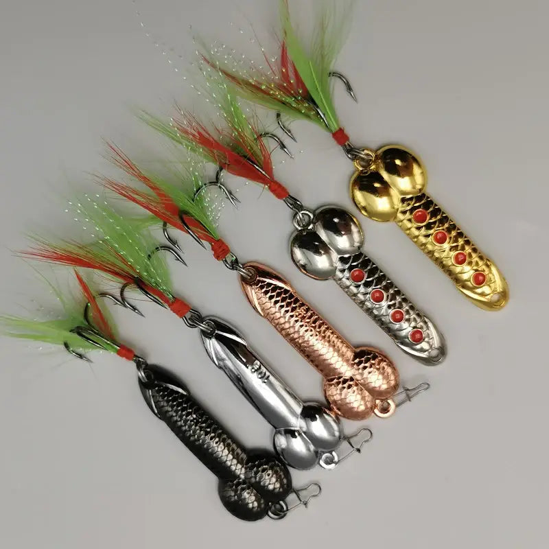 Hard metal fish lures - 2pcs/5pcs spoon lure for fun fishing novelty gifts