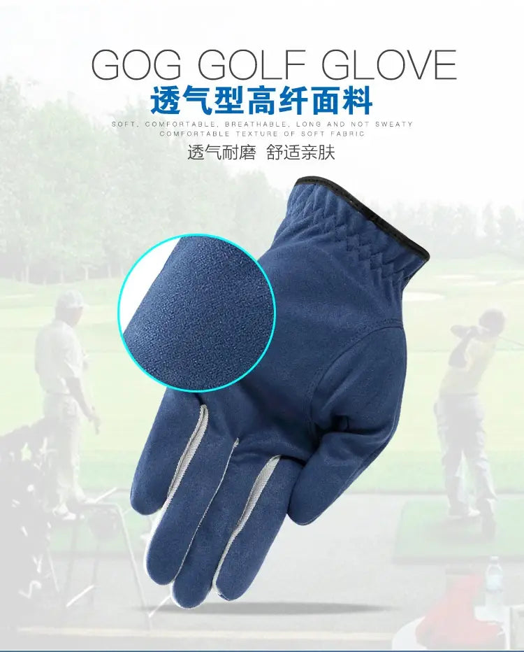 PGM Golf Gloves Blue White Grey Left Right Hand Microfiber Antiskid For Professional Brand New Golfer Breathable Sports