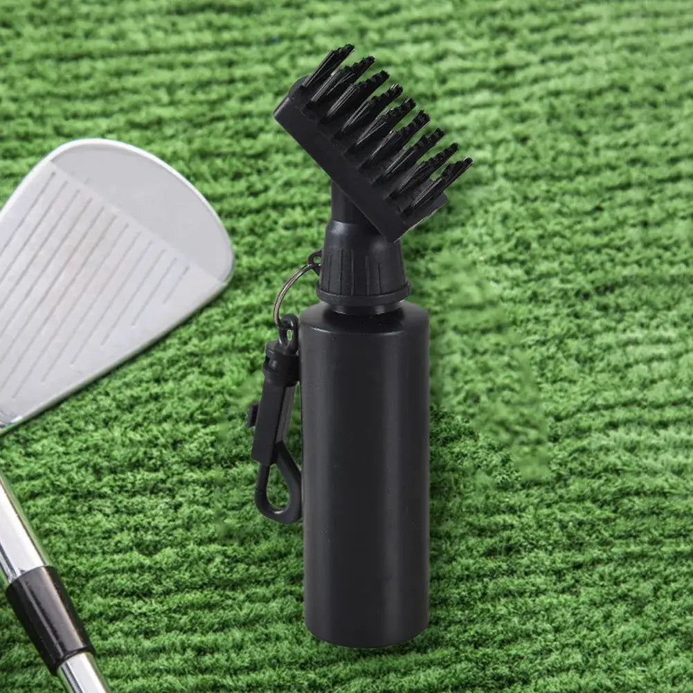 Golf Cleaning Tool with Water Bottle Clip Golf Club Spray Scrub Portable Nylon Bristles for Training Practice Golf