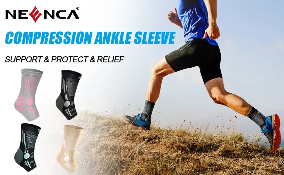 Ankle Brace Compression Sleeve Support for Achilles Tendonitis Plantar Fasciitis Joint Pain Swelling Heel Spurs Injury