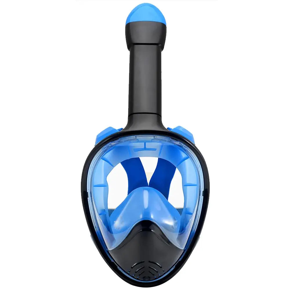 Full Face Snorkel Mask with Camera Mount - 180° Panoramic View - Anti-Fog Anti-Leak - Adult Kids Snorkeling Set