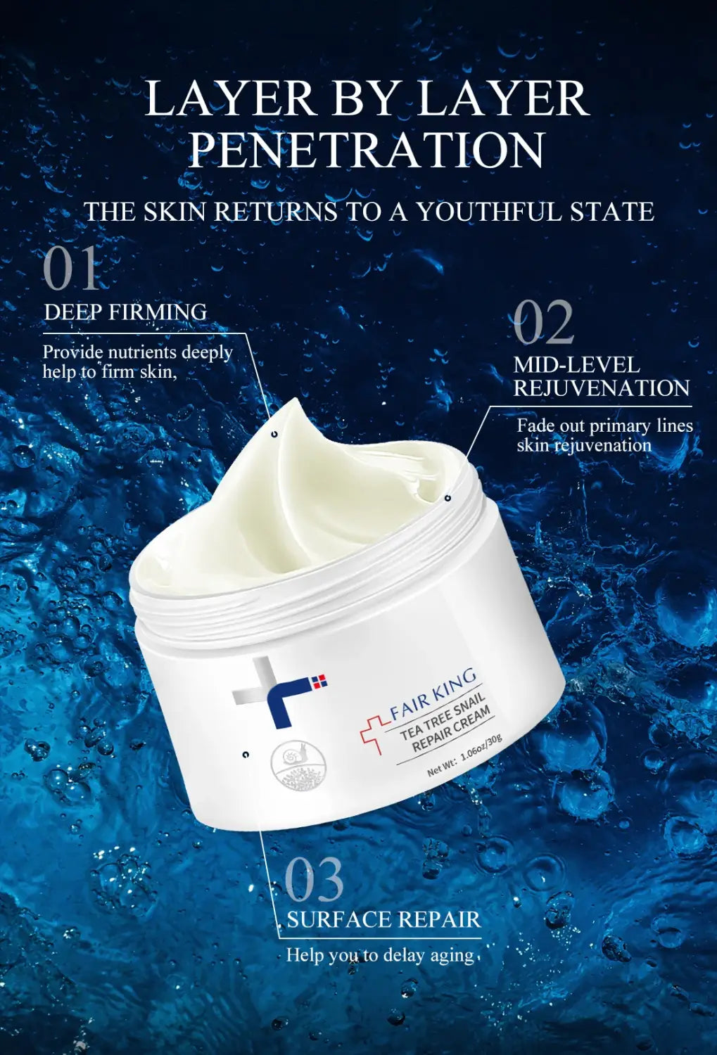 Snail Mucin Anti-wrinkle Face Cream Collagen Anti-wrinkle Lightening Fine Lines Ehitening Moisturizing Anti-aging Face