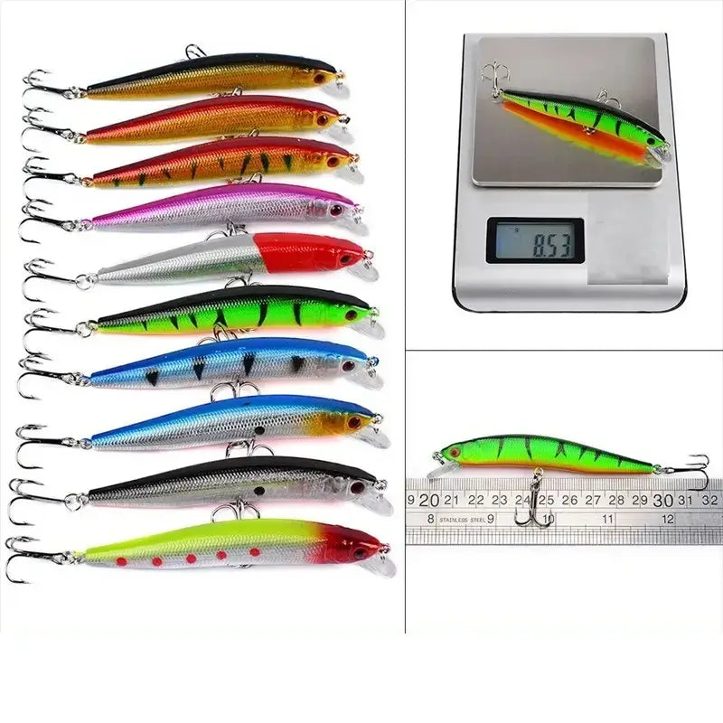 56Pcs Almighty Mixed Fishing Lure Bait Set - Hooks Wobbler Crankbaits Swimbait Minnow Hard Baits