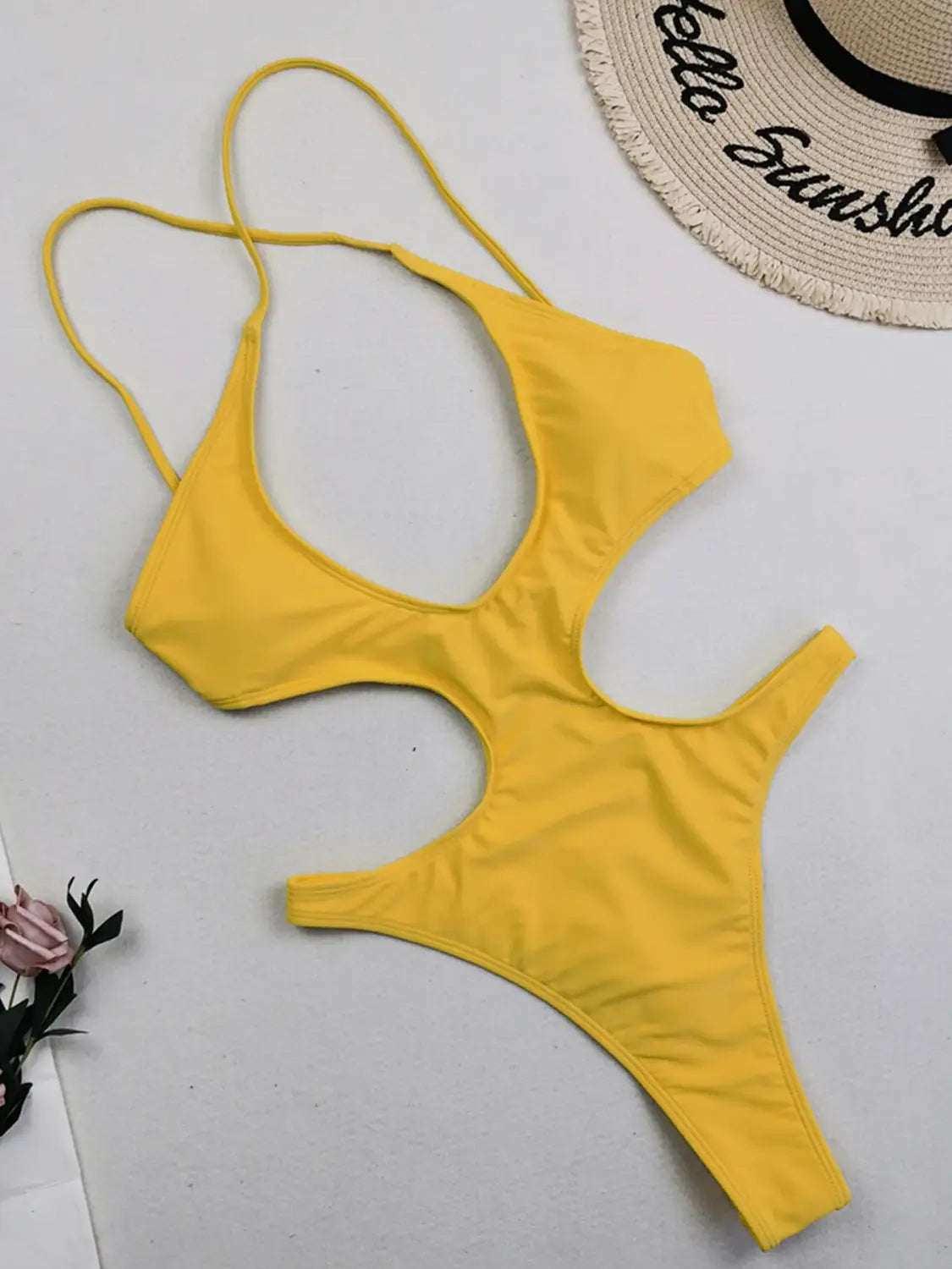 Sexy Solid Hollow Out One Piece Swimsuit Female Plus Size Swimwear Women Backless Bathing Suits Summer Beach Wear