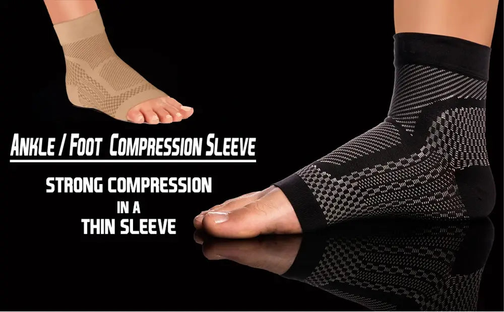 1Pair Ankle Brace Compression Sleeve - Relieves Achilles Tendonitis Joint Pain. Plantar Fasciitis